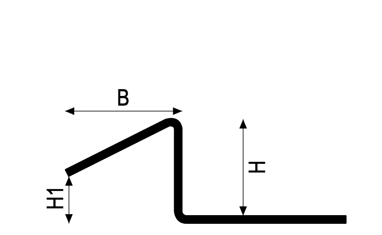 Profil de inox RAMP, pentru pardoseala