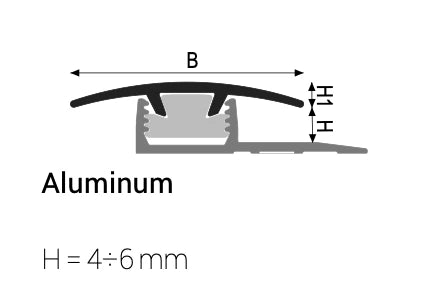 Profil de aluminiu Multiclip round, pentru pardoseala