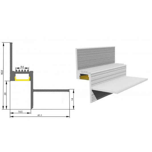 Profile de aluminiu pentru efect shadow gap cu LED în design interior si arhitectura pentru tavan.