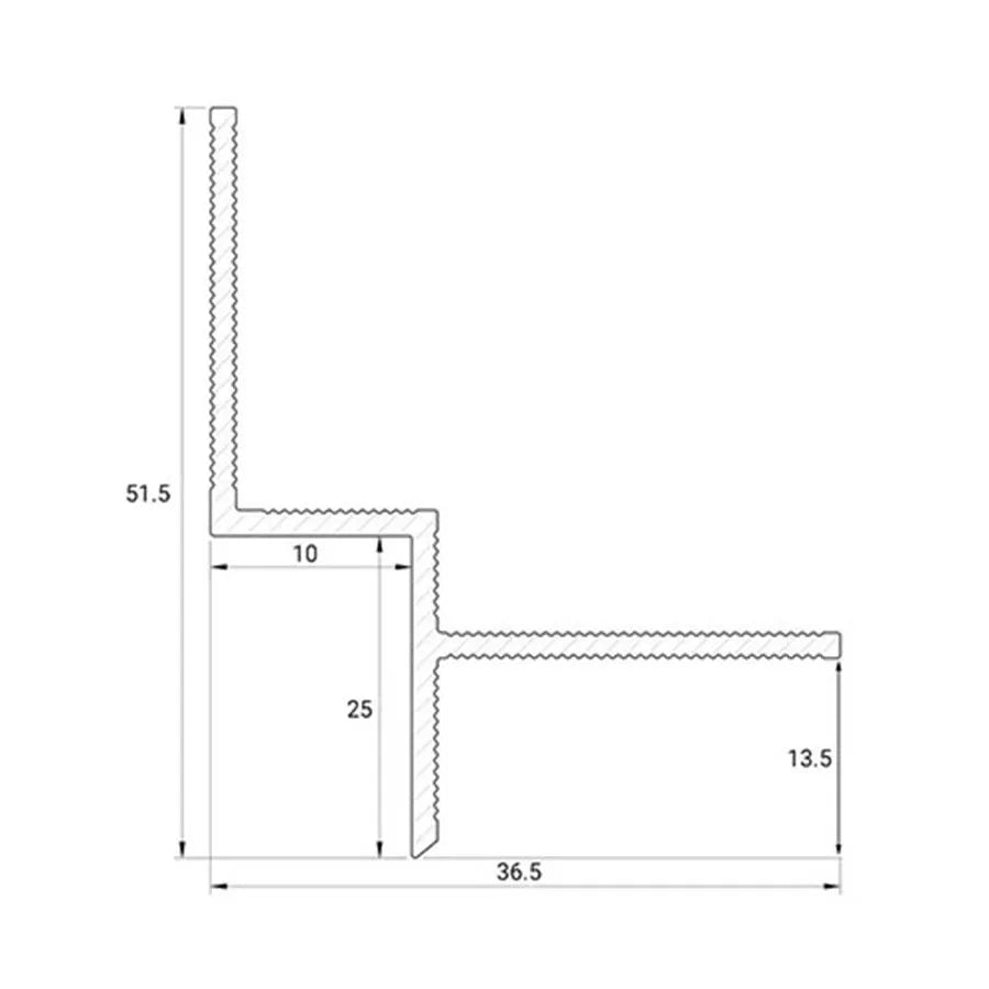 Profile de aluminiu pentru efect shadow gap fara LED în design interior si arhitectura pentru tavan.