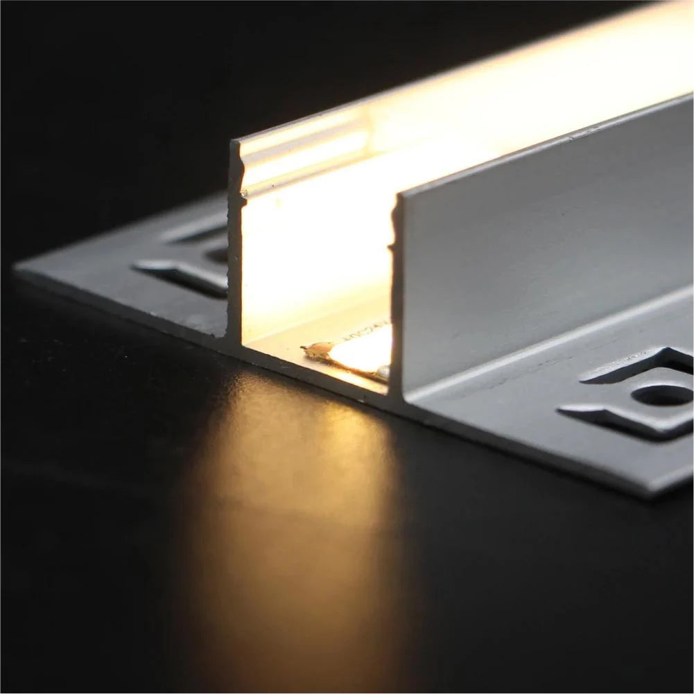 Profile de aluminiu pentru efect shadow gap cu LED în design interior si arhitectura pentru tavan.